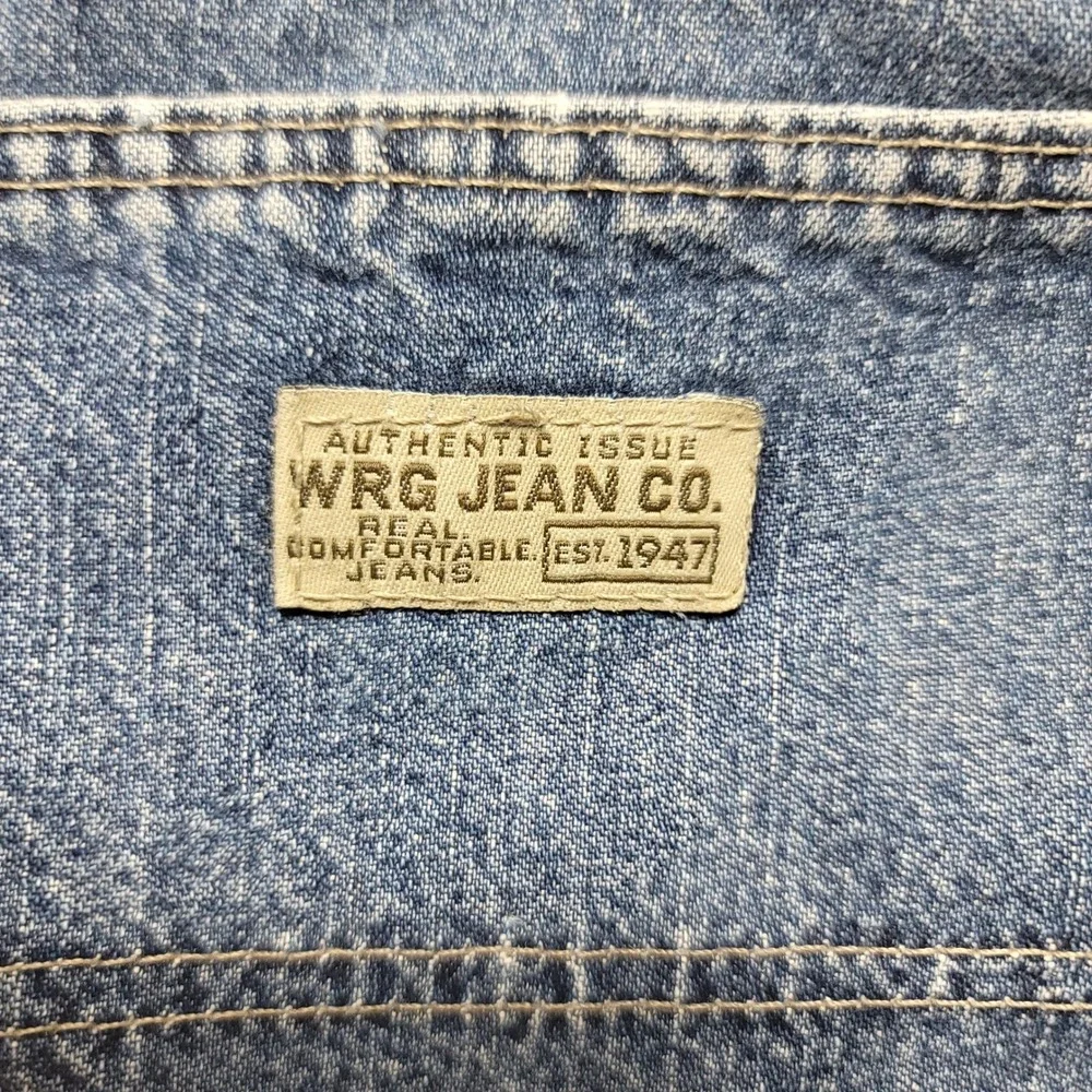 Wrangler WRG Jean Co Mens Carpenter Denim Shorts Blue 40 64SF20V